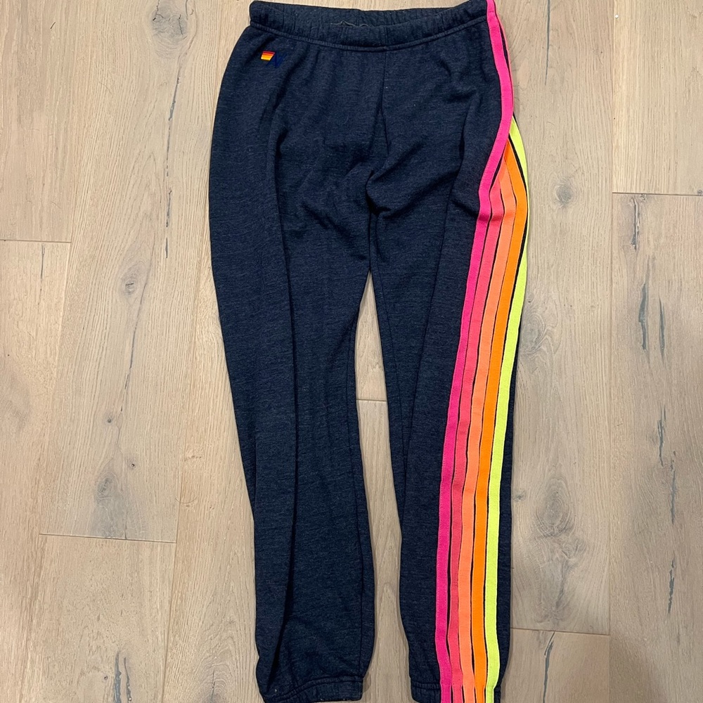 Aviator Nation Women’s 5 Stripe Sweatpants - heather navy